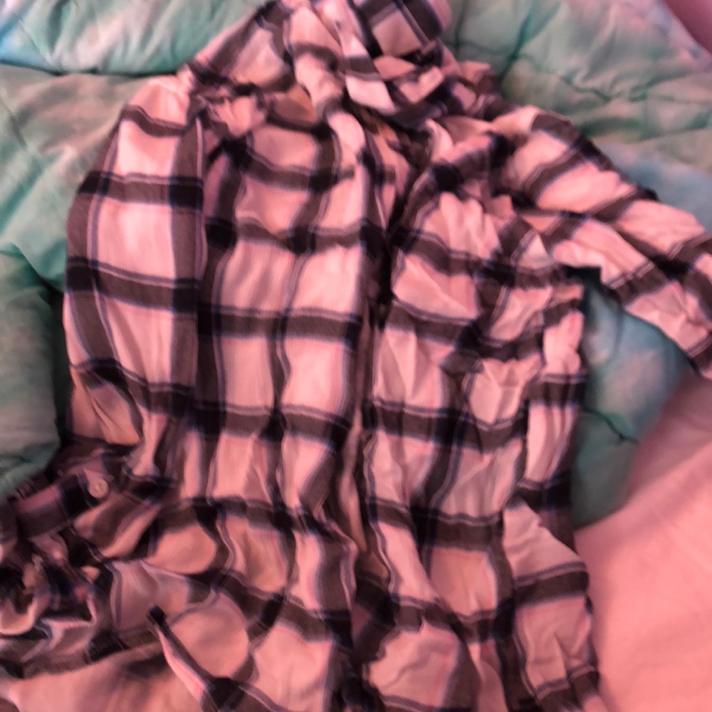 plaid button down shirt